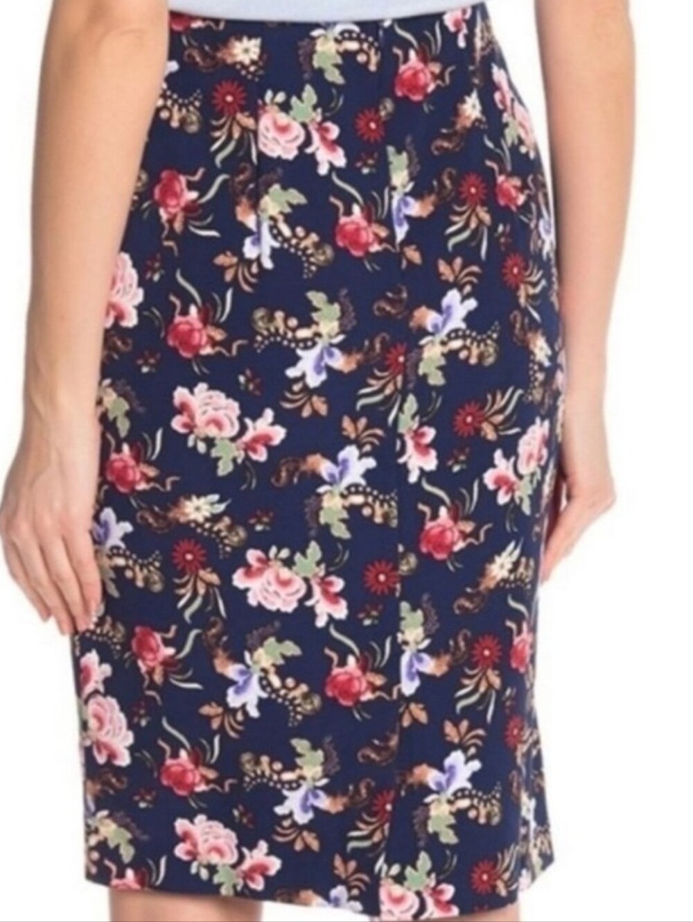 Philosophy Blue Floral Pencil Skirt